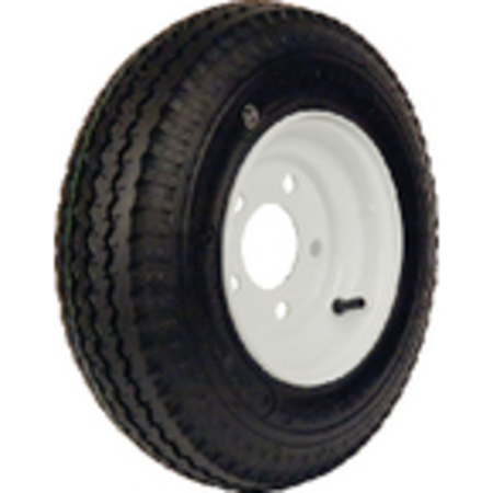 LOADSTAR TIRES Bias Tire & Wheel (Rim) Assembly K353 480-12 5 Hole 4 Ply, Wht, Conventi 30560